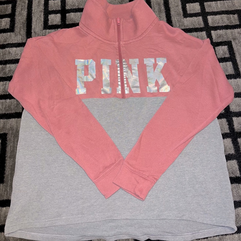 PINK half zip long sleeve in size Medium
